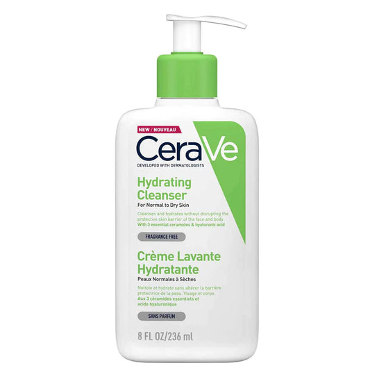 CeraVe Hydrating Cleanser – 236ml | Gentle Face Wash with Hyaluronic Acid